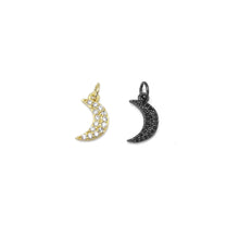 Load image into Gallery viewer, Micro Pave Crescent Moon Charm SKU#B98