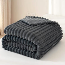 Load image into Gallery viewer, Ultra-Soft Double-Sided Fleece Blanket – Gray (All-Season)