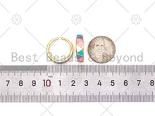 Load image into Gallery viewer, Colorful Triangle Enamel Adjustable Ring, Sku#C126
