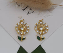 Load image into Gallery viewer, CZ Dandelion Flower Charm, Sku#LK630