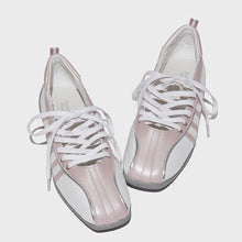 Load image into Gallery viewer, Women's Square Toe Ballet Flats | Crisscross Ankle Strap Low Heel Shoes