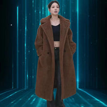 Load image into Gallery viewer, Caterpillar-style Long Coat Women's Faux Fur Jacket