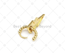 Load image into Gallery viewer, CZ Dangle Lightning Higgie Earrings, Sku#J326