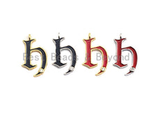 Load image into Gallery viewer, Enamel pave alphabet letter, Alphabet Charms, Initial Alphabet Letters, Custom Naming Pendants, Initial Letter h Pendant, 13x23mm,sku#B120