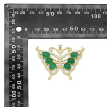 Load image into Gallery viewer, Micro Pave Green Jade Butterfly Pendant, Sku#LX360
