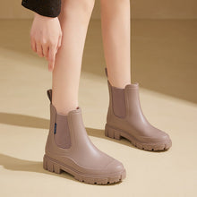 Load image into Gallery viewer, Women's Mid-Calf Rain Boots – Waterproof PVC Slip-On Boots with Mid Heel | Sizes 36–43