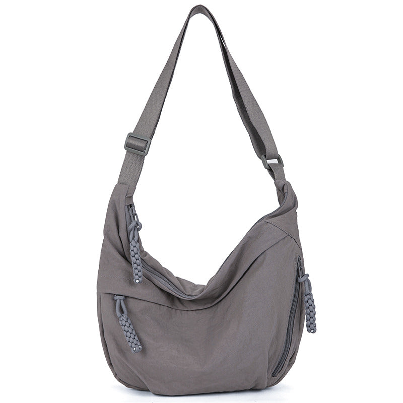 Korean-Style Lightweight Nylon Crossbody Shoulder Bag