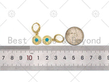 Load image into Gallery viewer, Enamel Dartboard Huggie Earring, Sku#O81C