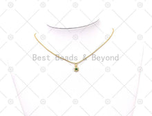 Load image into Gallery viewer, Green Gemstone David Star Charm, Sku#L644