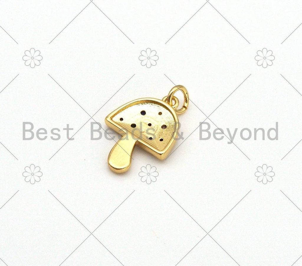 Colorful CZ Micro Pave Mushroom Shape Pendant/Charm,SKU#Z1392
