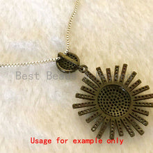 Load image into Gallery viewer, CZ Black Rhodium Micro Pave Starburst Pendant,sku#L75