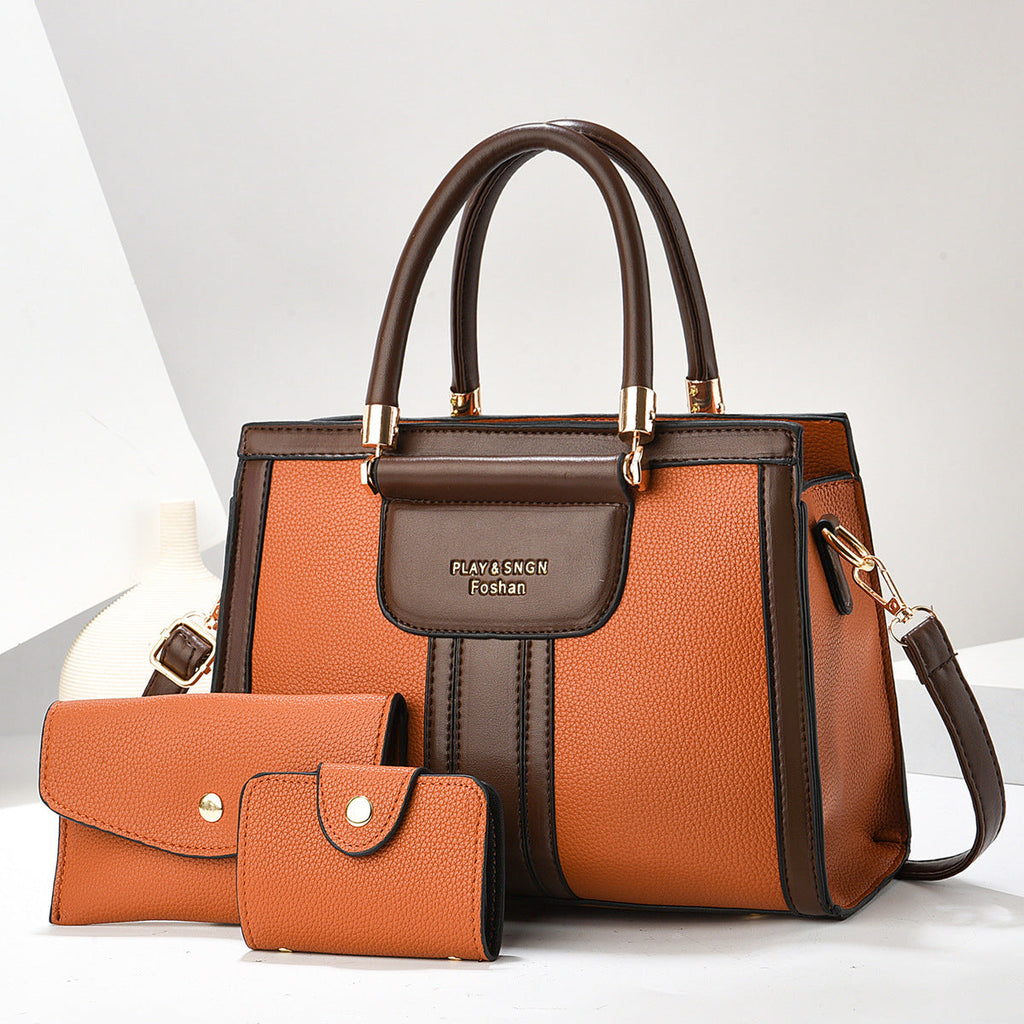 Women's Versatile Summer Tote Bag – Multi-Pocket PU Leather Crossbody Set