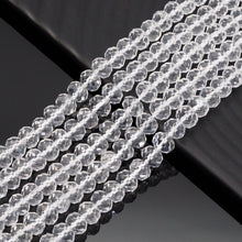 Load image into Gallery viewer, Genuine Quartz Rondelle Faceted Beads, 4x6mm/4x8mm. Sku#U1593