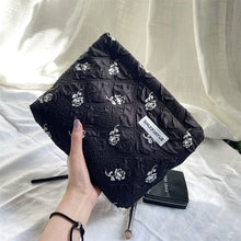 Load image into Gallery viewer, Floral Storage Pouch - Premium Cotton Cosmetic Bag with Nylon Lining