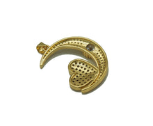 Load image into Gallery viewer, CZ Heart On Cresent Moon Charm, Sku#JL113