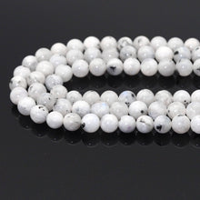 Load image into Gallery viewer, Genuine Tourmalated Blue Moonstone, 6mm/8mm/10mm Round Smoot