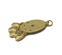 Load image into Gallery viewer, Gold CZ Flower On Oval With Teardrop Charm, Sku#JL124