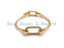 Load image into Gallery viewer, CZ Buckle Cuff Bracelet, Sku#X151