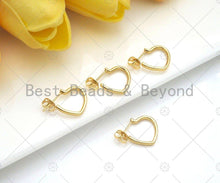 Load image into Gallery viewer, Gold Heart Stud Earrings, Sku#LD63