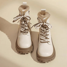 Load image into Gallery viewer, Women's Fleece-Lined Chunky Heel Dr. Boots | Sequin Mid-Calf Side Zipper