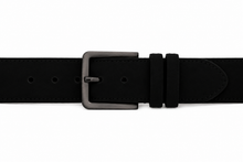 Load image into Gallery viewer, The Bari Black Suede Leather Belt