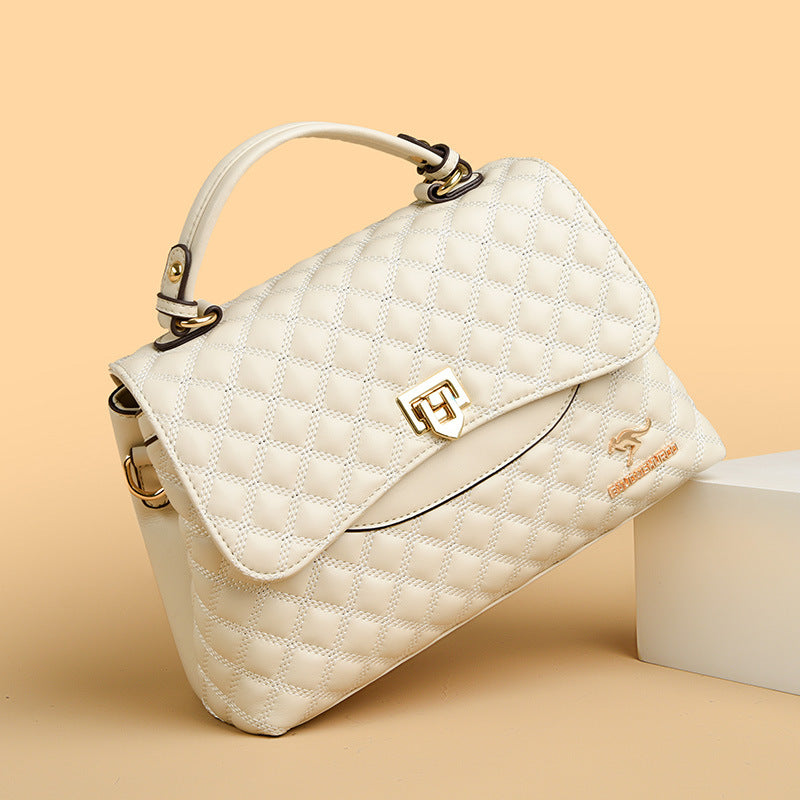 Diamond-Quilted PU Leather Crossbody Shoulder Bag – Streetwear Everyday Handbag for Women