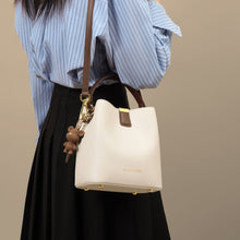 Load image into Gallery viewer, Women's Genuine Leather Crossbody Bucket Bag | Second-Layer Cowhide Shoulder Bag