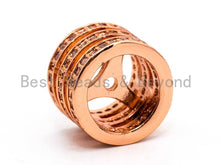 Load image into Gallery viewer, CZ Micro Pave Swirl Spacer Beads, Cubic Zirconia Spacer bead, sku#G304