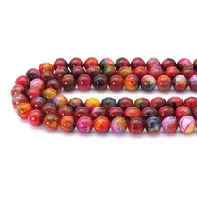 Load image into Gallery viewer, 12mm/14mm Orange Blue Agate Round Smooth Beads, Sku#U1805