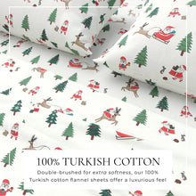 Load image into Gallery viewer, Turkish Cotton Christmas Flannel Sheet - Whittaker Collection
