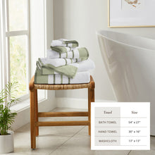 Load image into Gallery viewer, Decorative Cotton Stripe Bath Towel Set - Noelle Collection