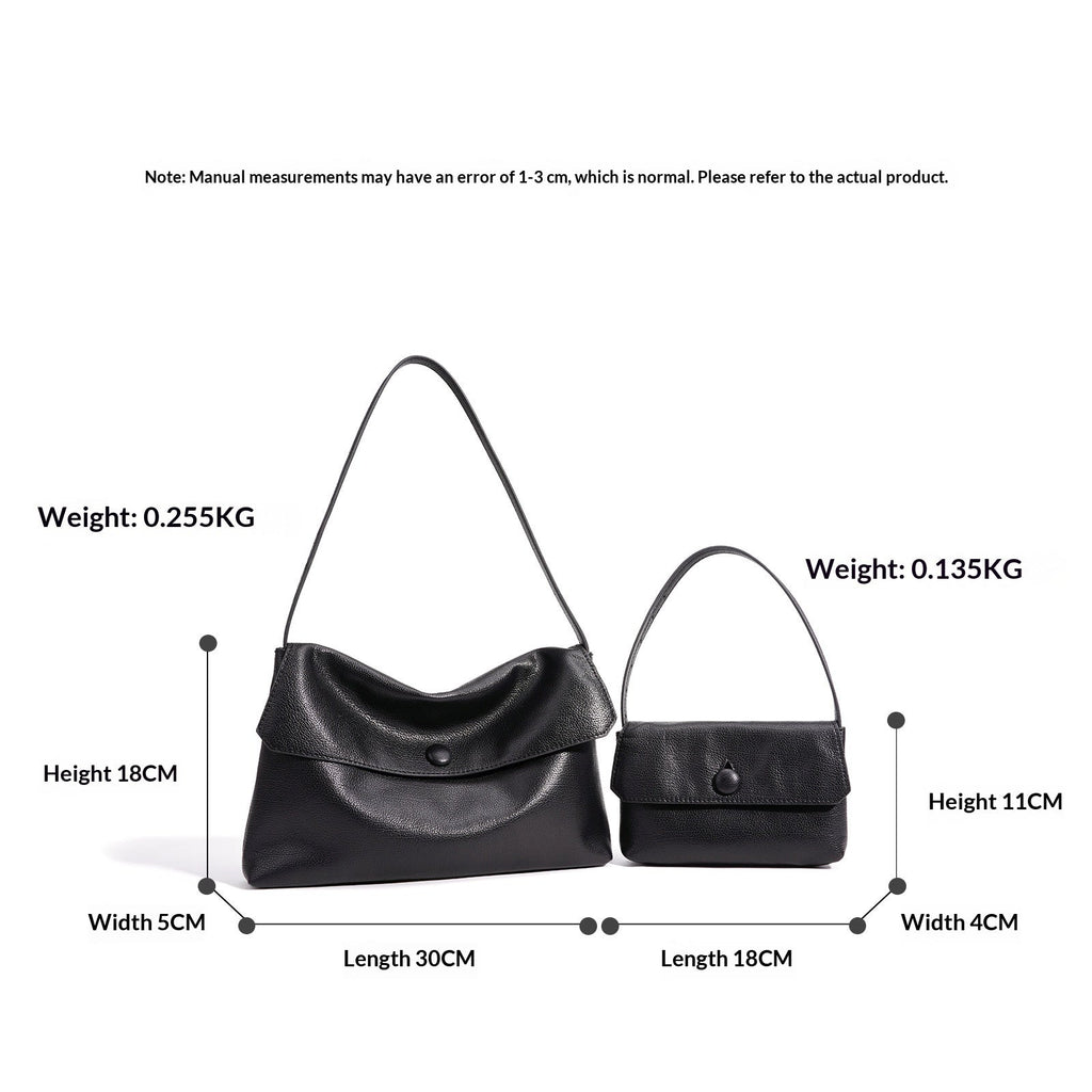 Women's Genuine Leather Tote Bag – Shoulder & Crossbody Convertible Handbag