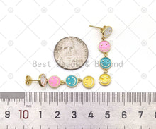 Load image into Gallery viewer, Colorful Enamel Smiley Face Shape Latch Back Earrings, X285