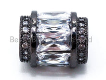 Load image into Gallery viewer, CZ Drum Shape Spacer Beads, 10x12mm, Sku#G267