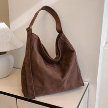 Load image into Gallery viewer, Large Capacity Suede Shoulder Bag for Women – Spacious Everyday Tote