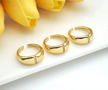Load image into Gallery viewer, Thick Band Adjustable Ring with CZ, X182