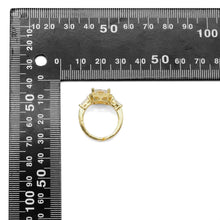 Load image into Gallery viewer, Gold Silver Big Square CZ Adjustable Ring, Sku#A113