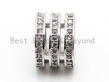 Load image into Gallery viewer, CZ Micro Pave Swirl Spacer Beads, Cubic Zirconia Spacer bead, sku#G304