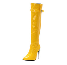 Load image into Gallery viewer, Women's Thigh-High Stiletto Boots - Pointed Toe Over-the-Knee Fashion Boots with Side Zipper