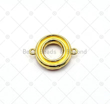 Load image into Gallery viewer, CZ Micro Pave with Enamel Lifebuoy Shape Connector, 18K Gold Filled Lifebuoy Charm, Necklace Bracelet Connector,Sku#LK501