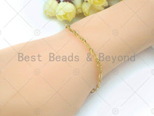 Load image into Gallery viewer, Dainty Finished Gold Necklace and Bracelet for Women, Gold Chain Ready to wear w/Lobster Clasp, 16"/32"/7", sku#LK107
