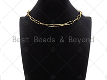 Load image into Gallery viewer, Gold Finish 18 Large Paperclip Link Necklace