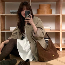 Load image into Gallery viewer, Women's Suede Tote Bag – Large Capacity Shoulder &amp; Underarm Bag | Sarah Express