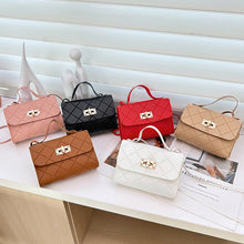 Load image into Gallery viewer, Small Square Quilted PU Leather Crossbody Bag