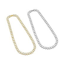 Load image into Gallery viewer, Rectangle CZ Link Chain Bracelet/Necklace, sku#A111