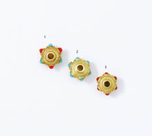 Load image into Gallery viewer, Gold Enamel Rondelle Spacer Beads, Sku#LX71