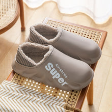 Load image into Gallery viewer, Waterproof Faux Fur Lined Cotton Slippers