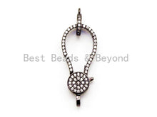 Load image into Gallery viewer, CZ Clear Micro Pave Lobster Clasp with Jumping Ring, SKU#H39