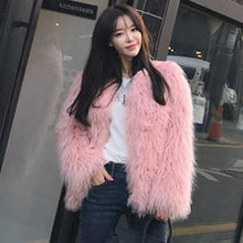 Load image into Gallery viewer, Women's Solid Color Short Faux Shearling Fur Coat