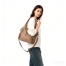 Load image into Gallery viewer, Spacious PU Leather Crossbody Handbag – Commuter &amp; Travel Shoulder Bag for Women
